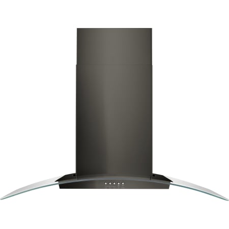 Whirlpool 400 CFM 36 Inch Wide Wall Mounted Canopy Range Hood with Washable Baffle Filters Black Stainless