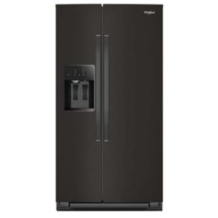 Whirlpool 36 Inch Wide 20.85 Cu. Ft. Fingerprint Resistant Side By Side Refrigerator with External Water and Ice Dispenser Black Stainless