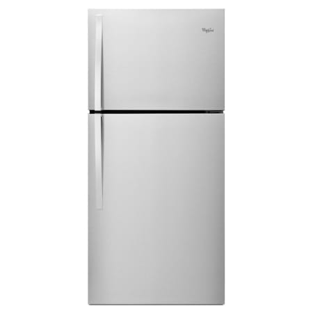 Whirlpool 30 Inch Wide 19.2 Cu. Ft. Top Freezer Refrigerator with LED Interior Lighting Monochromatic Stainless Steel