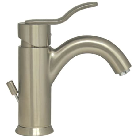 Whitehaus Galleryhaus 1.2 GPM Single Hole Bathroom Faucet with Pop-Up Drain Assembly Brushed Nickel