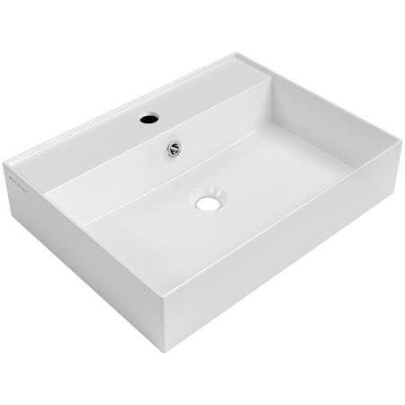 Whitehaus 24" Rectangular Vitreous China Wall Mounted Bathroom Sink with Overflow and Single Faucet Hole White