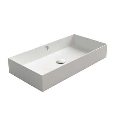 Whitehaus Britannia 31 3/8" Rectangular Vitreous China Vessel Bathroom Sink White