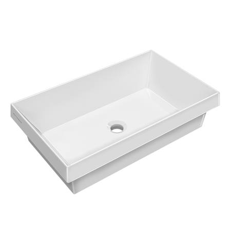 Whitehaus 23-5/8" Rectangular Vitreous China Semi-Recessed Bathroom Sink White