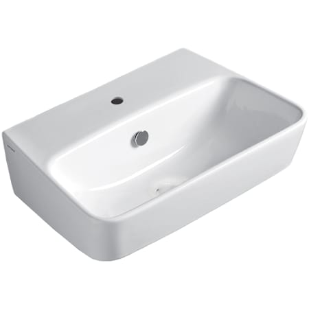 Whitehaus Britannia 22 3/4" Rectangular Vitreous China Wall Mounted Bathroom Sink with 1 Faucet Hole White