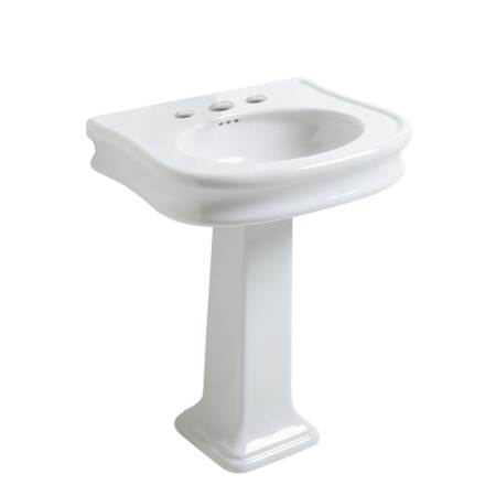 Whitehaus China Series 21 with Three Faucet Holes - Includes Overflow White