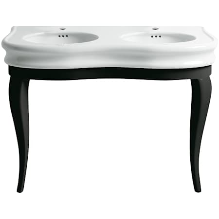 Whitehaus China Series 47" Pedestal Bathroom Sink with 2 Holes Drilled with Overflow White