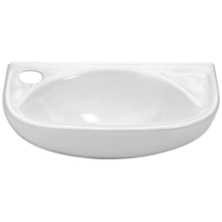 Whitehaus Isabella 16-1/4" D-Shaped Vitreous China Wall Mounted Bathroom Sink with Single Hole Faucet Drilling on Left White