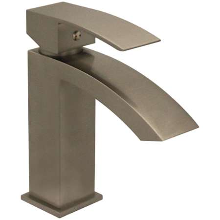 Whitehaus Jem Collection 1.8 GPM Single Hole Bathroom Faucet with Pop-Up Drain Assembly Brushed Nickel