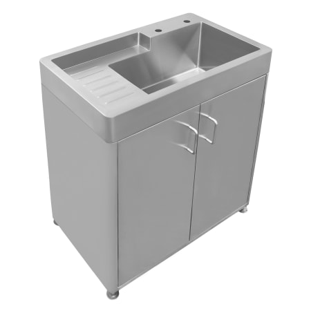 Whitehaus Pearl Haus Free Standing Stainless Steel Utility Sink Brushed Stainless Steel