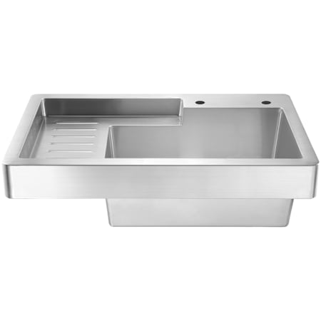 Whitehaus Pearlhaus 30-Inch Single Bowl Drop-In Utility Sink Brushed Stainless Steel