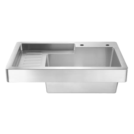 Whitehaus Pearlhaus 30-Inch Single Bowl Drop-In Utility Sink Brushed Stainless Steel