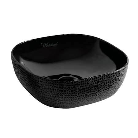 Whitehaus Isabella Plus 16-5/8" Vitreous China Vessel Bathroom Sink Black