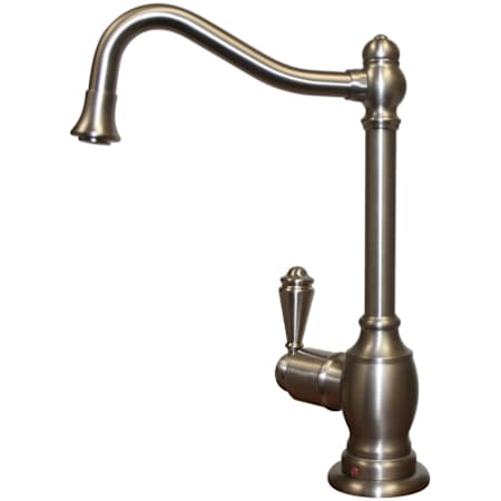 Whitehaus Forever Hot® Instant Hot Water Dispenser with Traditional Spout and Self-Closing Handle Brushed Nickel