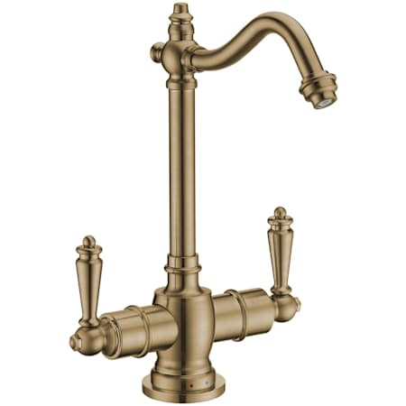 Whitehaus Forever Hot Point of Use Traditional Hot and Cold Water Drinking Water Faucet Antique Brass