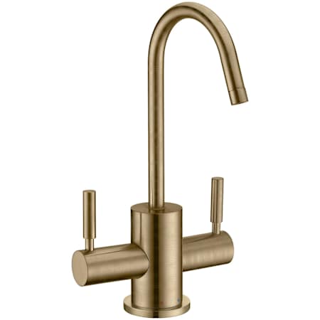 Whitehaus Forever Hot Point of Use Modern Hot and Cold Water Drinking Water Faucet Antique Brass