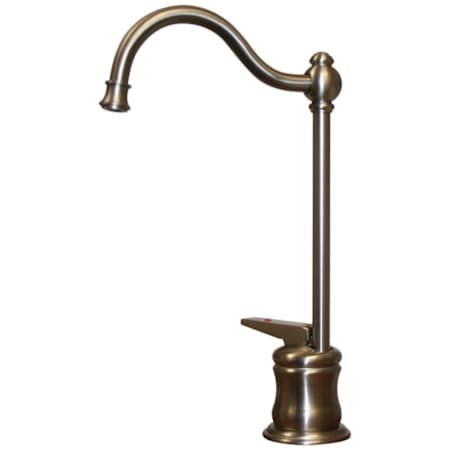 Whitehaus Forever Hot® Instant Hot Water Dispenser with Traditional Spout and Self-Closing Handle Brushed Nickel