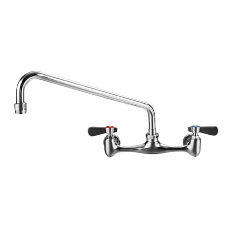 Whitehaus Noah Double Handle Wall Mounted Laundry Faucet with Metal Lever Handles Polished Chrome