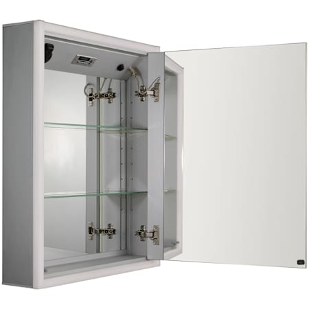 Whitehaus Musichaus 21-1/2" x 27-1/2" Framed Single Door Medicine Cabinet Aluminum