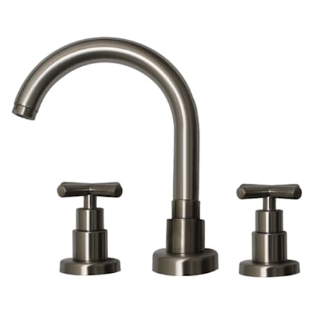 Whitehaus Luxe 1.2 GPM Widespread Bathroom Faucet with Pop-Up Drain Assembly Brushed Nickel