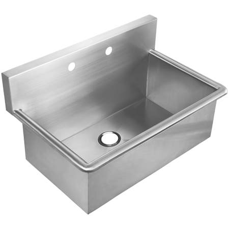Whitehaus Noah's Drop-in Single Basin Stainless Steel Utility Sink Brushed Stainless Steel