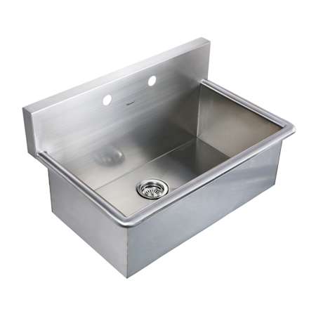 Whitehaus Noah's Drop-in Single Basin Stainless Steel Utility Sink Brushed Stainless Steel
