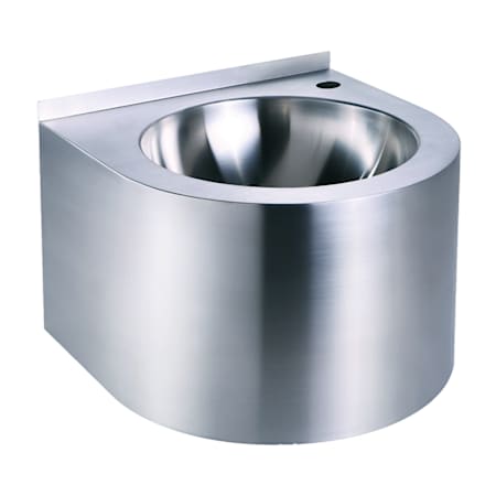 Whitehaus Noah 16" x 16" Single Basin Wall Mounted Stainless Steel Utility Sink - Less Faucet Brushed Stainless Steel