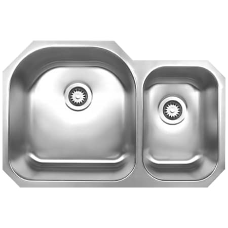 Whitehaus Double Bowl Undermount Sink Brushed Stainless Steel
