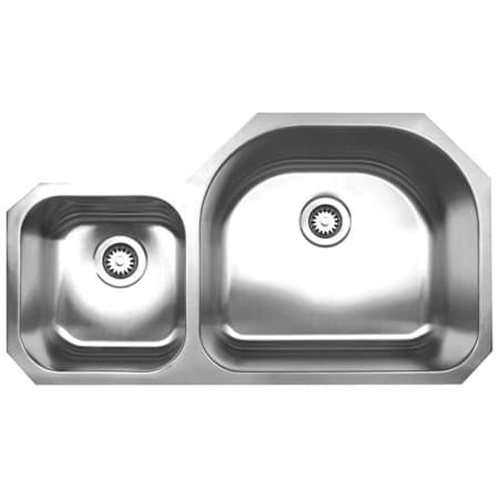 Whitehaus Double Bowl Undermount Sink Brushed Stainless Steel