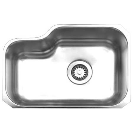 Whitehaus Single Bowl Undermount Sink Brushed Stainless Steel