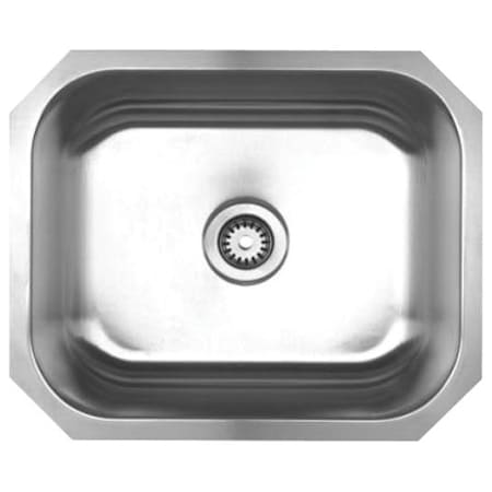 Whitehaus Single Bowl Undermount Sink Brushed Stainless Steel