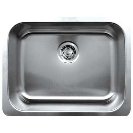 Whitehaus Single Bowl Undermount Sink Brushed Stainless Steel