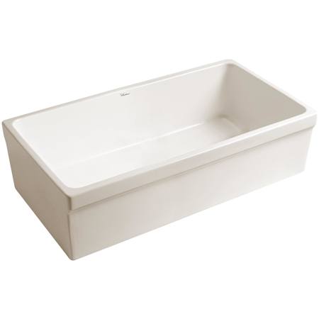 Whitehaus 36" Large Quatro Alcove Reversible Fireclay Farm House Sink from the Farmhaus Collection - Apron Front Biscuit