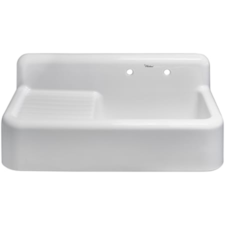 Whitehaus Heritage 41-3/8" Farmhouse Single Basin Fireclay Kitchen Sink White
