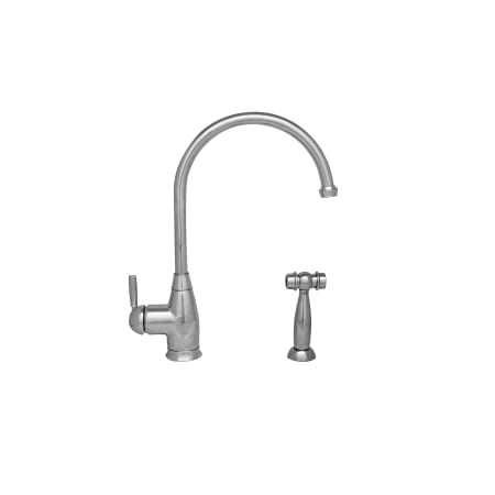 Whitehaus Queenhaus High-Arc Single Handle Kitchen Faucet with Side Spray Polished Chrome