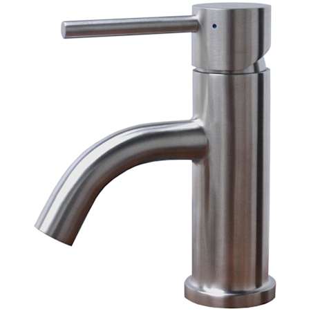 Whitehaus Waterhaus Single Hole Bathroom Faucet - Less Drain Assembly Brushed Stainless Steel