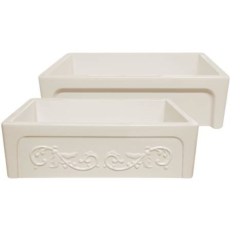Whitehaus Glencove 33" Farmhouse Single Basin Fireclay Kitchen Sink Biscuit