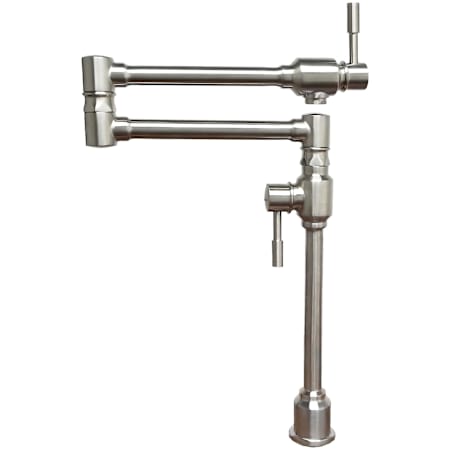 Whitehaus Waterhaus Double Handle Deck Mounted Pot Filler Brushed Stainless Steel
