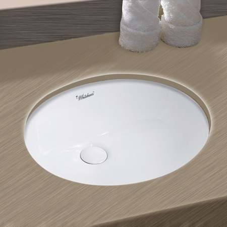 Whitehaus Isabella Plus 16-1/2" Vitreous China Undermount Bathroom Sink White