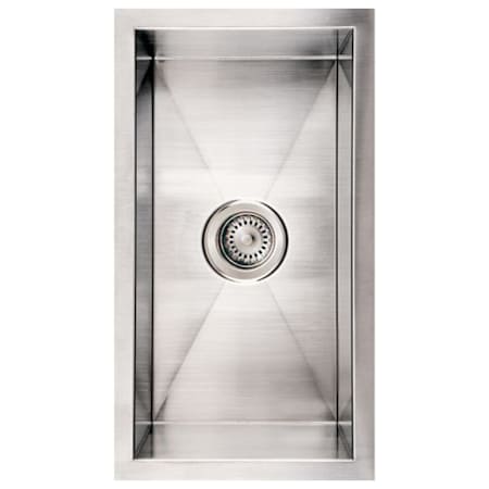Whitehaus Winehaus Commercial Single Bowl Undermount Sink Brushed Stainless Steel