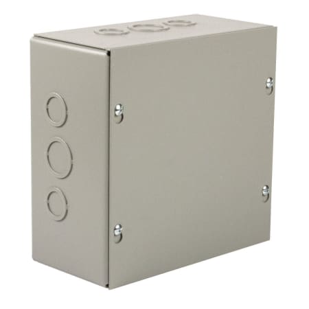 Wiegmann 10" Wide Pull Box with 12 Knockouts Gray
