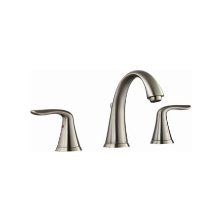Windon Bay Bristol 1.2 GPM Widespread Bathroom Faucet with Pop-Up Drain Assembly Brushed Nickel