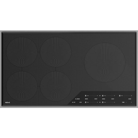 Finish: Wolf 36 Inch Wide 5 Burner Transitional Framed Induction Cooktop Brushed Stainless