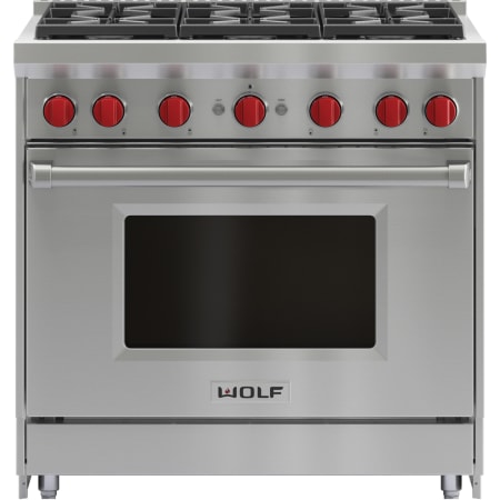 Finish: Wolf 36 Inch Wide 5.5 Cu. Ft. Free Standing Liquid Propane Range Stainless Steel