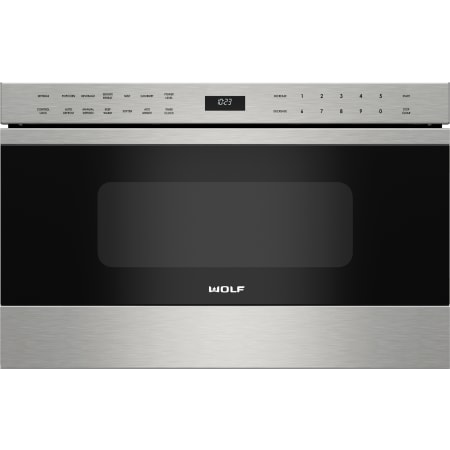 Finish: Wolf 24 Inch Wide 1.2 Cu. Ft. 950 Watt Transitional Drawer Microwave Stainless Steel