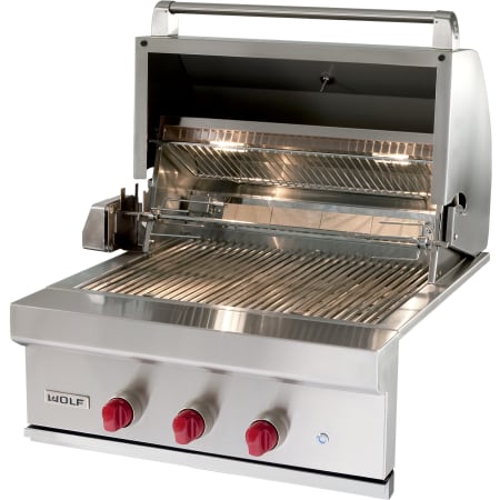 Finish: Wolf 50000 BTU 30 Inch Wide Natural Gas Built-In Grill Stainless Steel