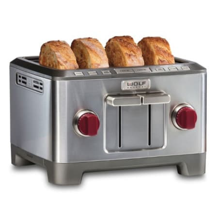 Finish: Wolf 4 Slice Pop-Up Toaster Stainless Steel