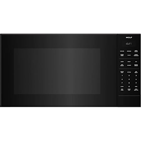 Finish: Wolf 24 Inch Wide 2 Cu. Ft. 1200 Watt Built In Microwave Black