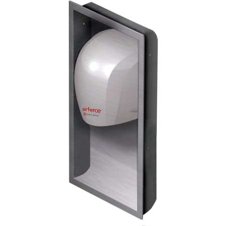 World Dryer Recessed Installation Plate for Airforce Hand Dryers Brushed Stainless Steel