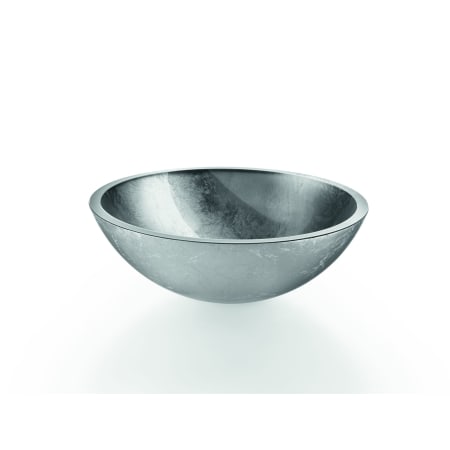 WS Bath Collections Acquaio 16-7/10" Round Vessel Bathroom Sink from the Linea Collection Silver
