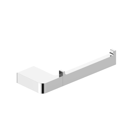 WS Bath Collections Cube Wall Mounted Hook Toilet Paper Holder Polished Chrome